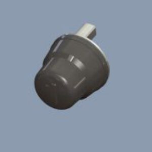 #1 Video Button Cover-Overmoulded onto Base and Interior Piston
